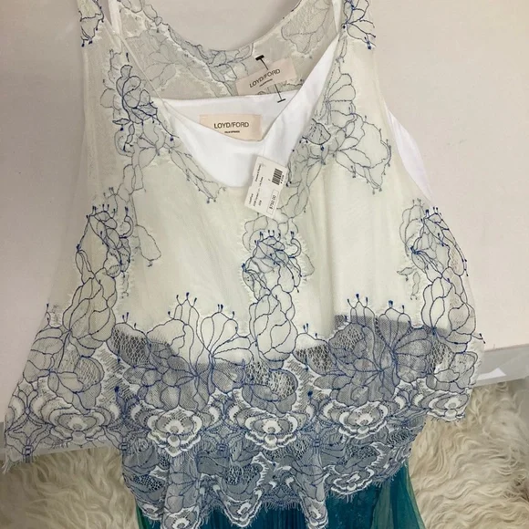 royal blue lace sleeve dress The Elza Modest Lace Dress main image 1